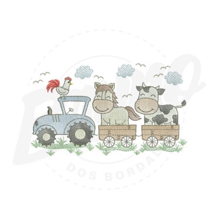 MP17M012-1 MP17M012 - Trator com bichinhos da fazenda