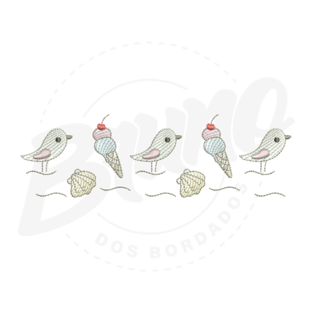 MP28M099 - Passarinho e sorvete