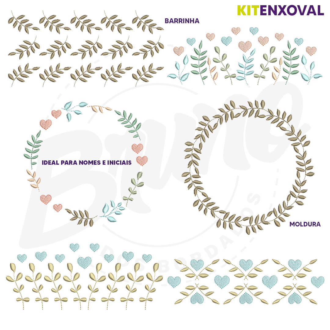 Kit Enxoval #32 - Coração e Ramo