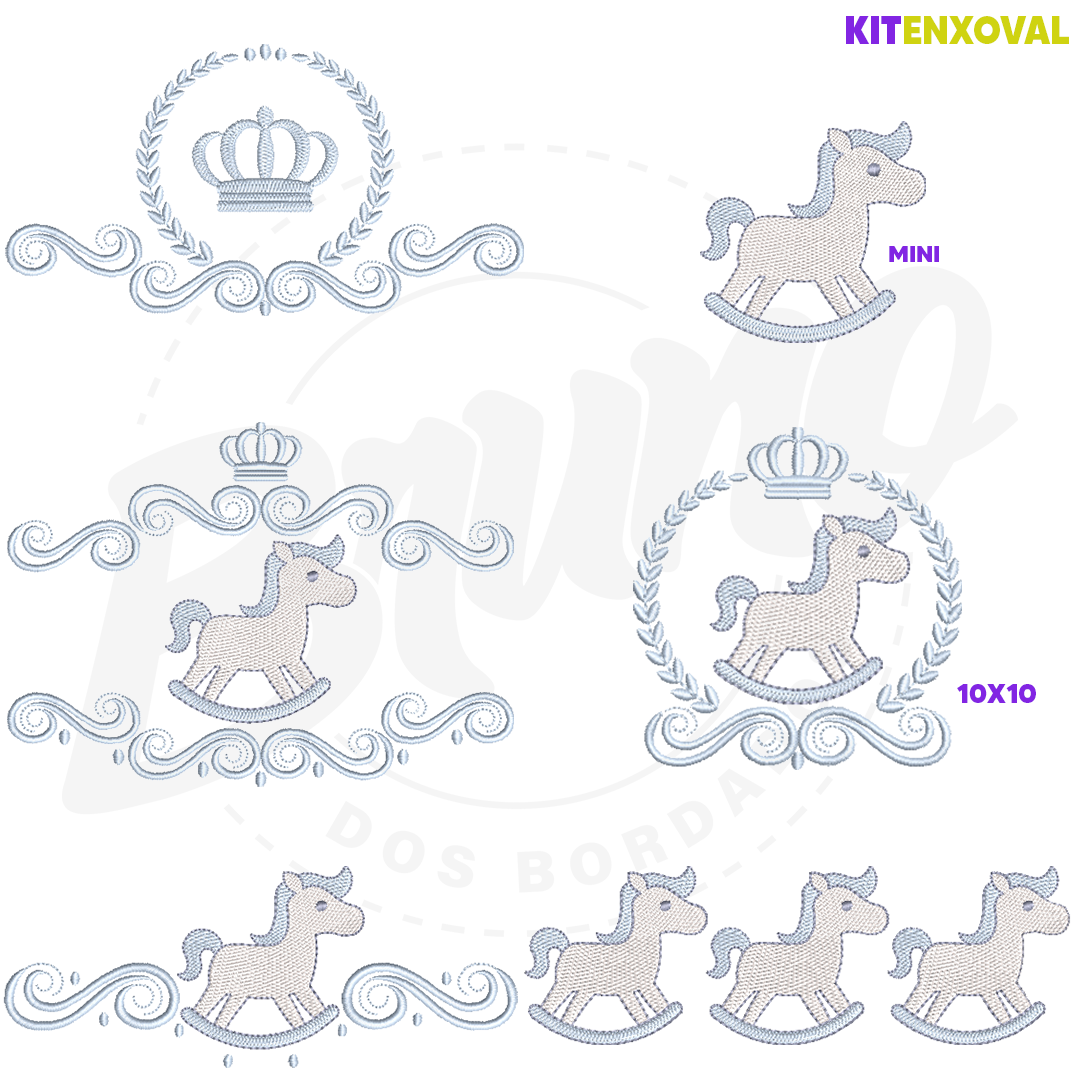 PADRAOPOST'1080 Kit Enxoval #151 - Cavalinho