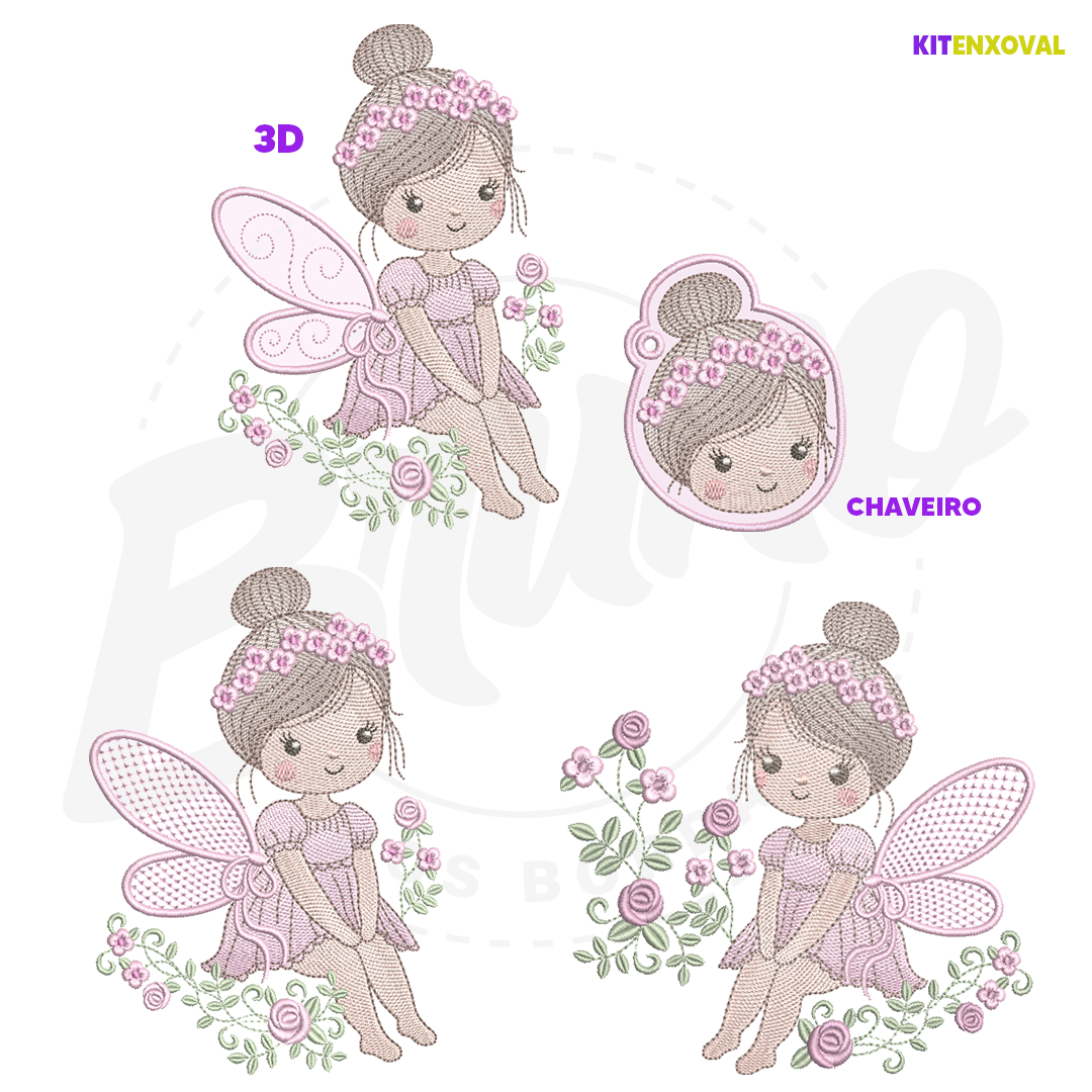 Kit Enxoval #163 - Fadinha 3D e mais