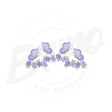 MP34M017 - Barrinha floral e borboletas