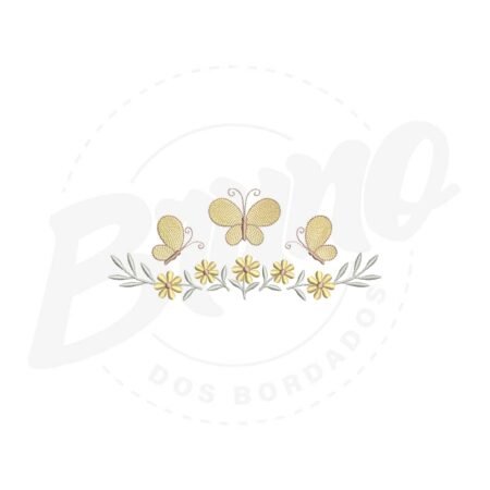 MP34M031 - Barrinha floral com borboleta