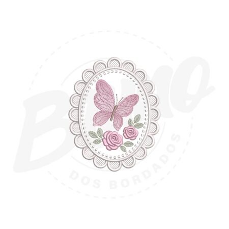 MP34M045 - Moldura borboleta efeito crivo