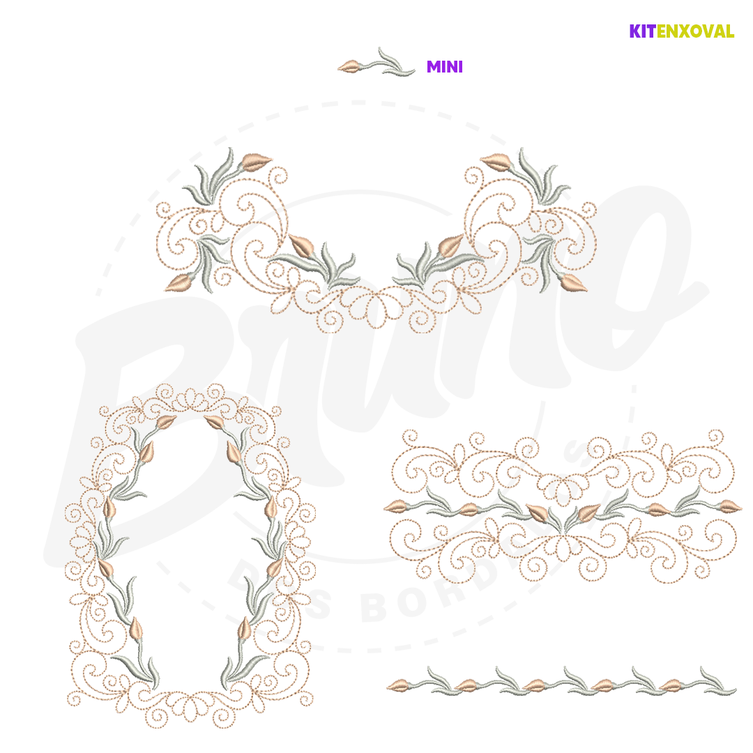 PADRAOFUNDOCATALOGO Kit Enxoval #182 - Arabesco